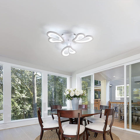 Luz de techo LED de 45W, lámpara de techo LED de 4050LM 6500K para baño, cocina, sala de estar, dormitorio, balcón, garaje