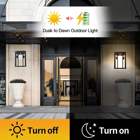 2 luces solares de pared con sensor de movimiento para exteriores, lámpara de pared LED, blanco cálido, 3000 K, para patio, jardín, pasillo, terraza, cerca de la pared, camino, patio, villa