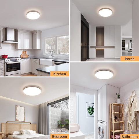 Lámpara de Techo LED, 36W 3200LM Lámpara de Techo Moderna, Lámpara de Techo LED Redonda Ultrafina para Baño Cocina Dormitorio Pasillo Balcón, Ø23*H4cm, Blanco Natural 4000K