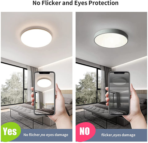 Lámpara de Techo LED, 36W 3200LM Lámpara de Techo Moderna, Lámpara de Techo LED Redonda Ultrafina para Baño Cocina Dormitorio Pasillo Balcón, Ø23*H4cm, Blanco Natural 4000K