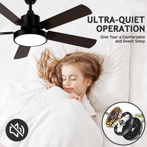 Ventilador de techo regulable con mando a distancia, lámpara colgante moderna para sala de estar, dormitorio, comedor, oficina