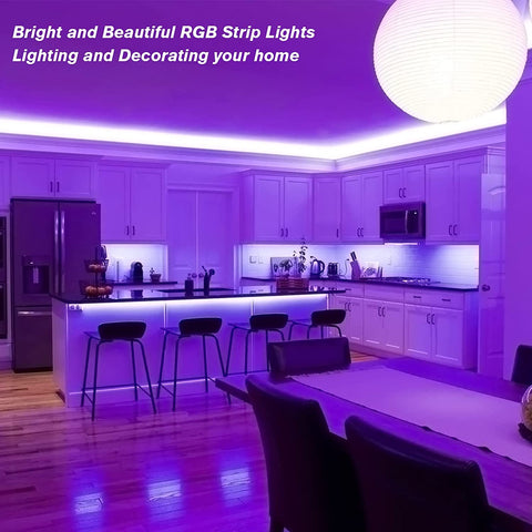 Tira LED WiFi APP Tira LED 10M, Sincronización Dormitorio LED con Música, Luz LED Multicolor con Control Remoto para Dormitorio, Cocina, TV, Fiesta