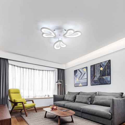 Luz de techo LED de 45W, lámpara de techo LED de 4050LM 6500K para baño, cocina, sala de estar, dormitorio, balcón, garaje