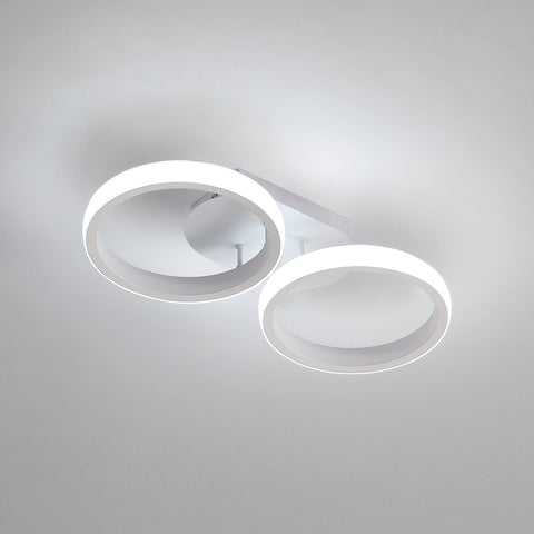 Plafonnier LED, Lampe de Plafond 2 Anneaux 22W 1650LM