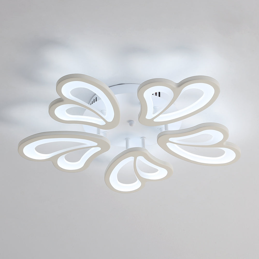 Plafonnier LED, 39W Lustre Créatif Forme De Fleur，luminaire salon