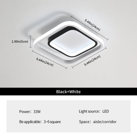 Lámpara de Techo LED, Lámpara de Techo Moderna 30W 3300lm, Lámpara de Techo de Acrílico y Metal 6000K, para Sala de Estar Dormitorio Comedor