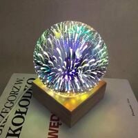 (Feux d'artifice) 3D Papillon LED Veilleuse USB Projecteur Boule Magique Lampe Feux D'artifice Décor À La Maison