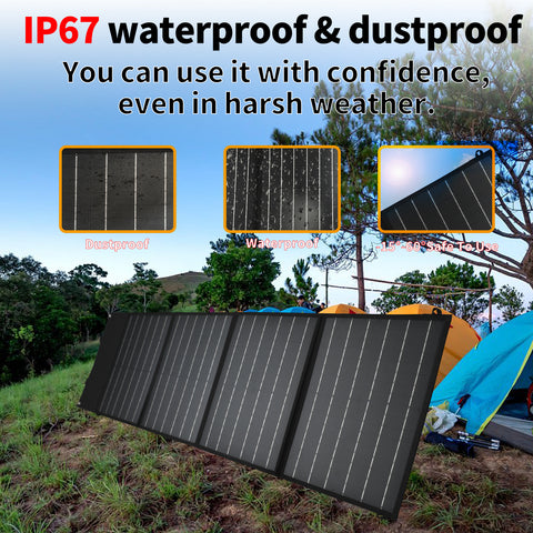 Título optimizado en francés: cargador solar plegable de 100 W y 18 V, bolsa portátil para actividades al aire libre