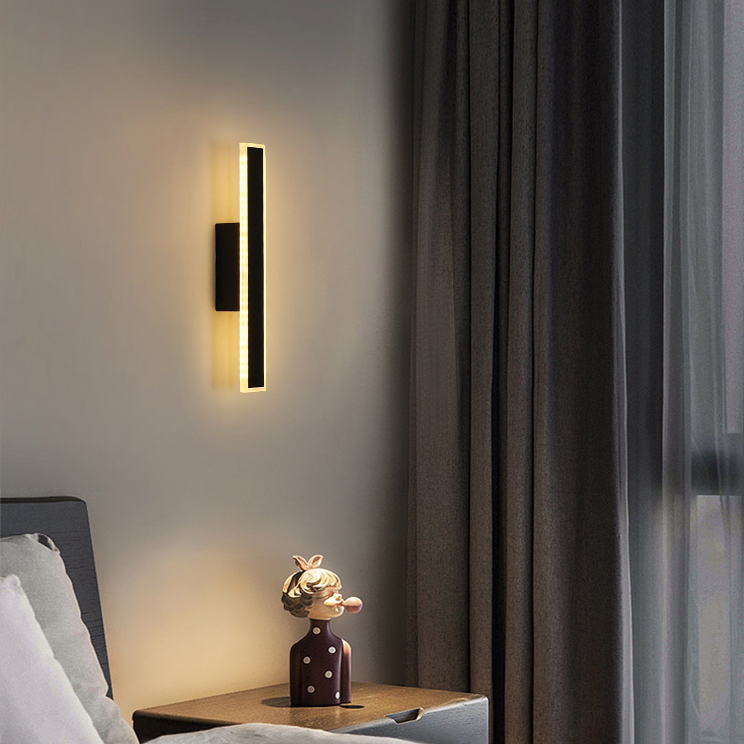 applique murale intrieur 12w 1000lm noir lampe murale led moderne 