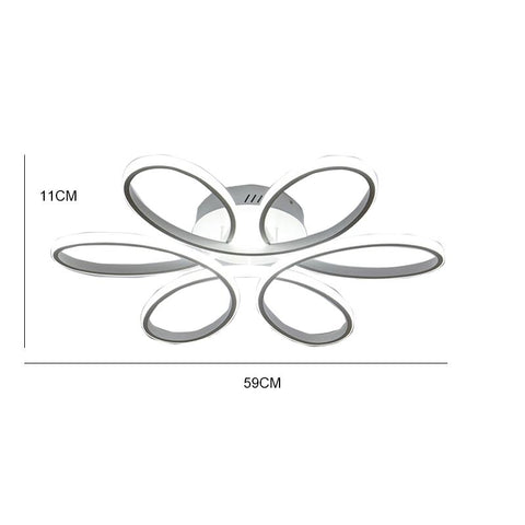 Luz de techo LED Diseño moderno Lámpara de techo con forma de flor creativa para sala de estar Dormitorio Comedor Oficina Luz blanca cálida 3000K