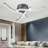 Lámpara de techo LED, lámpara de techo ondulada, lámpara de techo de cristal, luz blanca neutra 4000 K, 21 W, lámpara LED moderna para dormitorio, sala de estar, restaurante