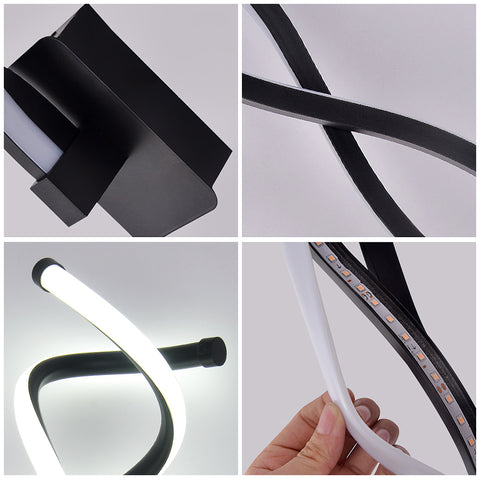Lámpara de pared LED, lámpara de pared de cabecera de 13 W, lámpara de pared de aluminio para dormitorio, sala de estar, escaleras, pasillo