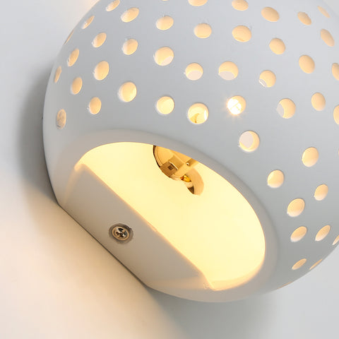 Aplique de pared moderno Aplique de pared de yeso blanco Aplique de pared LED 5W Iluminación blanca cálida para escaleras en el dormitorio Sala de estar Pasillo
