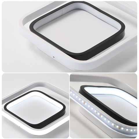 Lámpara de Techo LED, Lámpara de Techo Moderna 30W 3300lm, Lámpara de Techo de Acrílico y Metal 6000K, para Sala de Estar Dormitorio Comedor