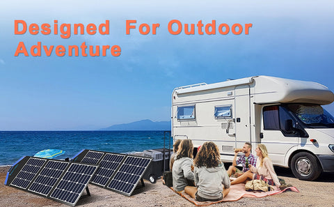 Panel solar portátil para cargador solar plegable de central eléctrica de 20 V para viajes en furgoneta que acampan al aire libre