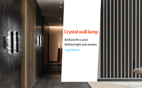 Lámpara de pared LED de cristal K9 de 16W moderna para sala de estar, baño, dormitorio, luz fría 5500K
