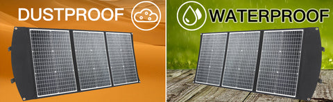 Panel Solar Plegable Impermeable, Observador y Eficiente, Células Solares para Acampar al Aire Libre, Cargador de Bolsa, 100W