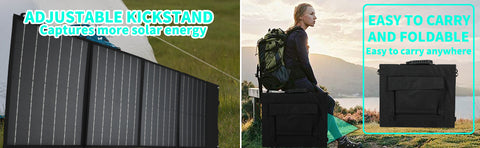 Título optimizado en francés: cargador solar plegable de 100 W y 18 V, bolsa portátil para actividades al aire libre