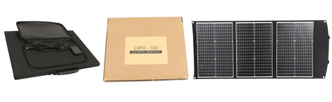 Panel Solar Plegable Impermeable, Observador y Eficiente, Células Solares para Acampar al Aire Libre, Cargador de Bolsa, 100W