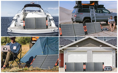 Panel solar portátil para cargador solar plegable de central eléctrica de 20 V para viajes en furgoneta que acampan al aire libre
