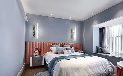 Lámpara de pared LED, lámpara de pared de cristal moderna, diseño lineal, iluminación de pared interior con luz fría de 6000 K, para baño, sala de estar, dormitorio, cocina, pasillo, restaurante
