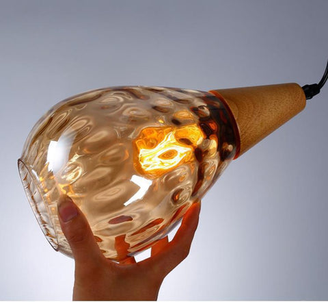 Lámpara colgante de cristal con personalidad creativa Simple, modelo de agua, lámpara colgante moderna E27 para restaurante, Bar y sala de estar