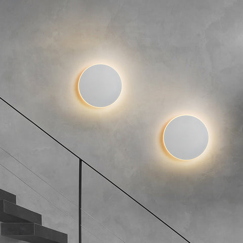Luz LED de pared con interruptor táctil, iluminación interior para dormitorio, sala de estar, cabecera redonda, escalera, decoración de luz blanca