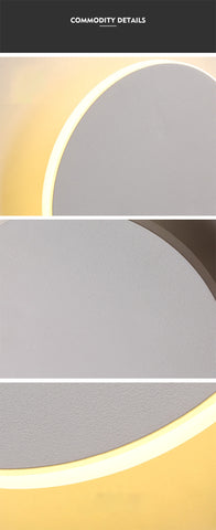 Luz LED de pared con interruptor táctil, iluminación interior para dormitorio, sala de estar, cabecera redonda, escalera, decoración de luz blanca