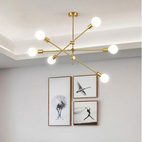Lámpara de techo giratoria moderna, lámpara colgante de frijol mágico nórdico para sala de estar, comedor, dormitorio, decoración del hogar