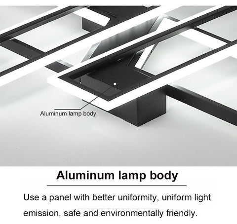 Lámpara de Techo LED Moderna Luz Blanca Fría 6000K para Sala de Estar Dormitorio Cocina Hogar 72W