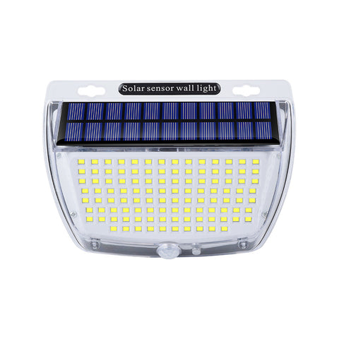 2 luces solares de pared para exteriores, 160 LED, sensor de movimiento, lámpara de pared LED, blanco frío, 6000 K, para patio, jardín, pasillo, terraza, cerca de la pared, camino, patio, villa