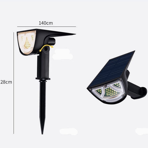 Luz solar de jardín con sensor de movimiento, luces solares para exteriores, luz de pared exterior impermeable IP65, luz solar superbrillante 43 LED 650 lm, paquete de 2