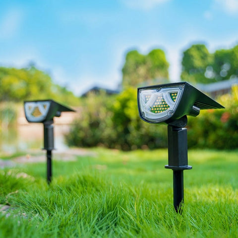 Luz solar de jardín con sensor de movimiento, luces solares para exteriores, luz de pared exterior impermeable IP65, luz solar superbrillante 43 LED 650 lm, paquete de 2