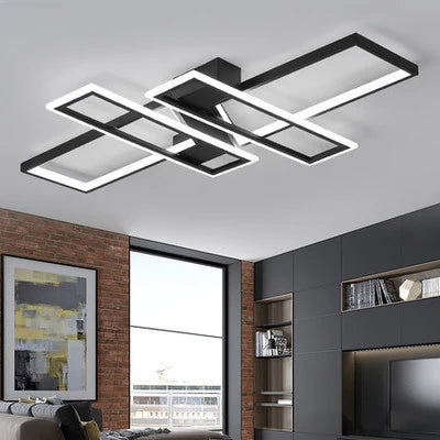 Lámpara de Techo LED Moderna Luz Blanca Fría 6000K para Sala de Estar Dormitorio Cocina Hogar 72W